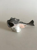 Royal Copenhagen Art Nouveau Figur i form af Torsk med åben mund No 286 - Danam Antik