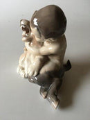 Royal Copenhagen Figur Faun med Løveunge No 2852 - Danam Antik