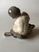 Royal Copenhagen Figur Faun med Løveunge No 2852 - Danam Antik
