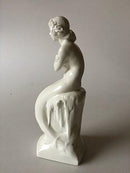 Royal Copenhagen Havfrue på Is pedestal, hvid No 1210 - Danam Antik