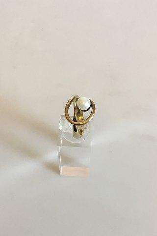 Guldring med Perle - Danam Antik