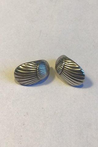 Georg Jensen Sterling Sølv Øreclips No 90. - Danam Antik