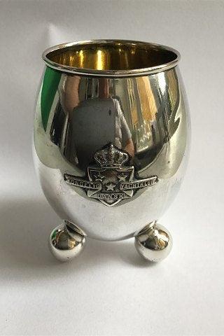 A Dragsted Sølv Pokal Æggeformet på kuglefødder - Danam Antik