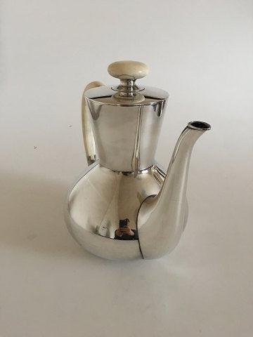 F. Hingelberg Sterling Sølv Kaffekande No 32804 med Greb af Elfenben - Danam Antik