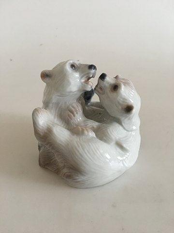 Lyngby Porcelæn Figurine af to Legende Isbjørne No 90A - Danam Antik