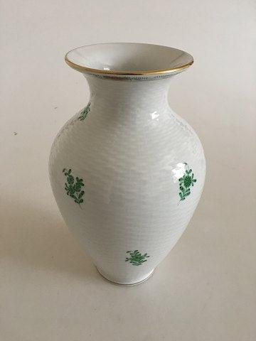 Herend Ungarsk Chinese Bouquet Grøn Vase - Danam Antik