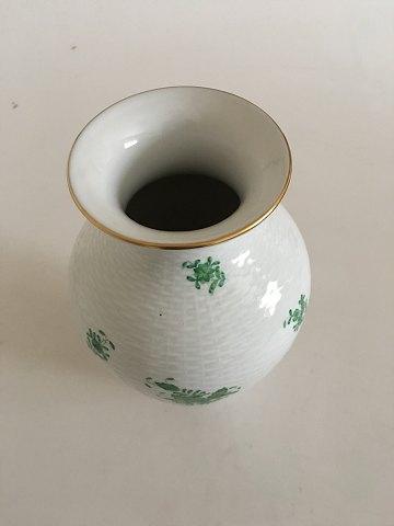Herend Ungarsk Chinese Bouquet Grøn Vase - Danam Antik