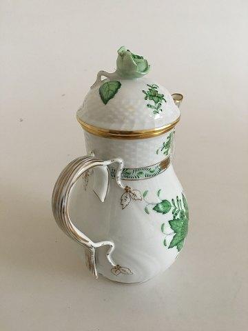 Herend Ungarsk Chinese Bouquet Grøn kaffekande - Danam Antik