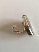 Svend Haugaard Sterling Sølv Ring Med Flot Gylden Meleret Sten - Danam Antik