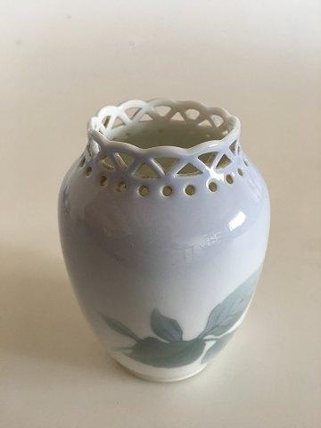 Royal Copenhagen Art Nouveau Vase med Gennembrudt top No 363/224 - Danam Antik
