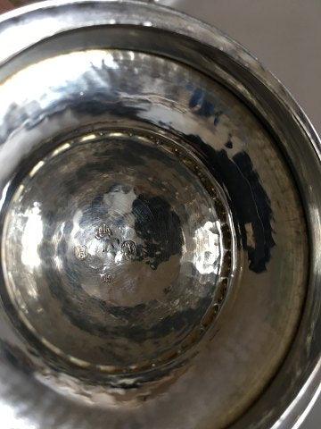 Grann & Laglye Lågskål i Krystal med Sølvlåg på en Georg Jensen Sterling Bakke No 209E - Danam Antik