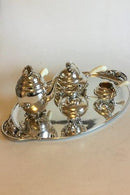 Georg Jensen Sterling Sølv Magnolia Kaffe og The sæt med Elfenbenshåndtag No 2 - Danam Antik
