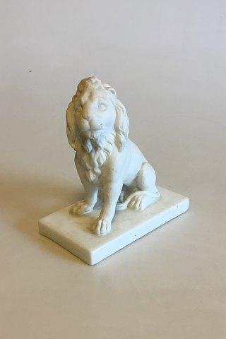 Bing & Grøndahl Bisquit Siddende løve Figur - Danam Antik