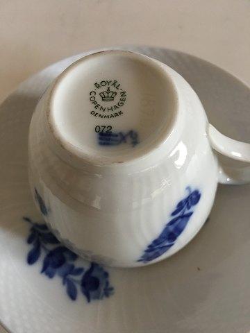 Royal Copenhagen Blå Blomst Kaffekop med Underkop No 072 - Danam Antik