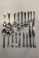 Georg Jensen Sterling Sølv Antik Bestiksæt for 12 Personer (215 dele) - Danam Antik