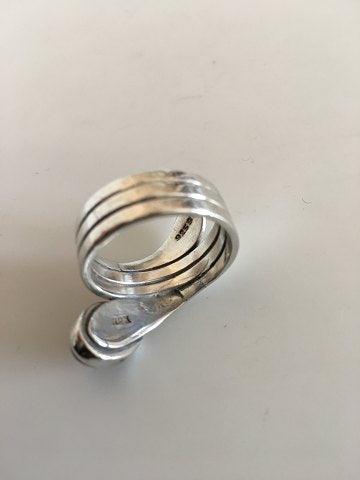 Hans Hansen Sterling Sølv Ring med Amethyst - Danam Antik