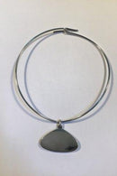 Bent Knudsen Sterling Sølv Halsring No 55 og Vedhæng No 32 - Danam Antik