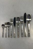 Hans Hansen Arvesølv 12 m gravering Sterling Sølv Sæt til 6 pers (52 dele) - Danam Antik