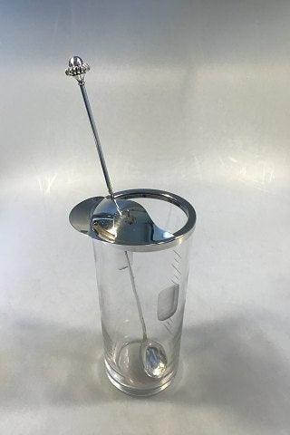 A Michelsen Sterling Sølv monteret Cocktail Glas kande med Mixe ske - Danam Antik