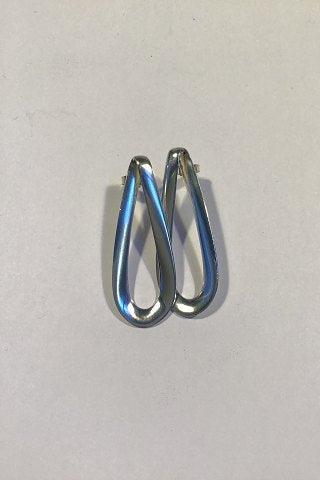Georg Jensen Sterling Sølv Øreringe No 452 Infinity - Danam Antik