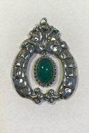 Tidlig Georg Jensen 826 Sølv Vedhæng med chrysopras No 14 - Danam Antik