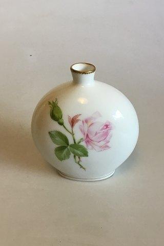 Royal Copenhagen Art Nouveau vase med rose PMN - Danam Antik