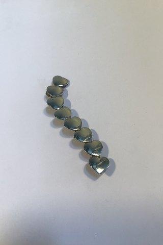 Hans Hansen Sterling Sølv Hjertebroche No 101 - Danam Antik