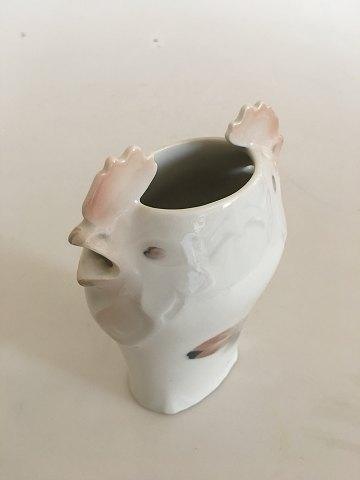 Bing & Grøndahl Art Nouveau Vase med Hane hoveder No 3663/1034 - Danam Antik