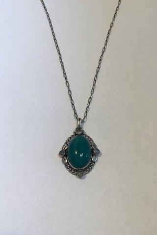 Georg Jensen Sterling Sølv Halskæde med Vedhæng No. 10
