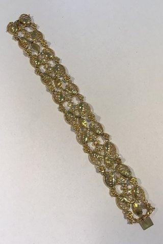 Georg Jensen 18K Guld Diamantbesat Armlænke No 17(1930-45) - Danam Antik