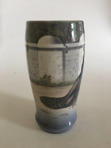 Bing & Grøndahl Art Nouveau Vase med Påfugle No 6336/95 - Danam Antik