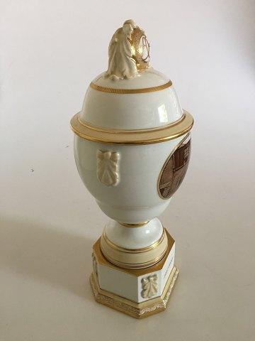 Bing & Grøndahl Unika vase med låg og stand af Emma Krogsbøll - Danam Antik