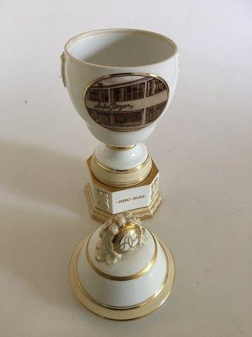 Bing & Grøndahl Unika vase med låg og stand af Emma Krogsbøll - Danam Antik