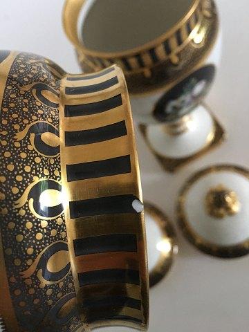 Bing & Grøndahl Par Overglasur vase med guld decoration af Theodor Larsen - Danam Antik