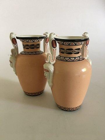 Par Royal Copenhagen Empire Vaser med Egyptiske motiver fra 1850-1870 - Danam Antik