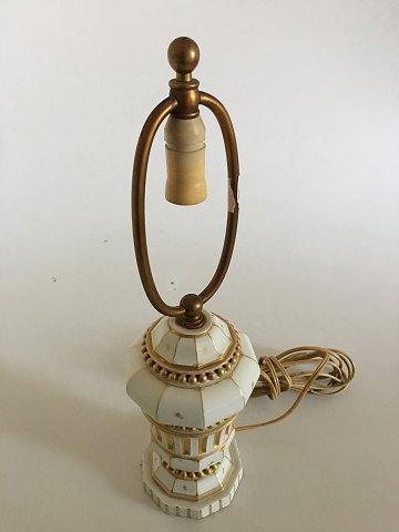 Bing & Grøndahl Tegner lampe med guld decoration No 1108 KG - Danam Antik