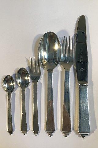 Georg Jensen Sterling Sølv Pyramide Bestik Sæt 12 pers (72 dele) - Danam Antik