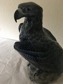 Royal Copenhagen Blå Ørn Vilhelm Th. Fischer 1857-1928. Figur af porcelæn i form af ørn siddende på klippestykke. - Danam Antik