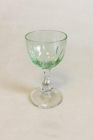 Holmegaard Derby Hvidvinsglas med grøn cuppa - Danam Antik