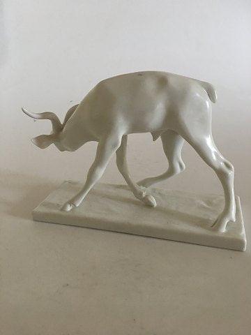 Paul René Gauguin Blanc de Chine Antilope Figurine på fod No. 2007 - Danam Antik