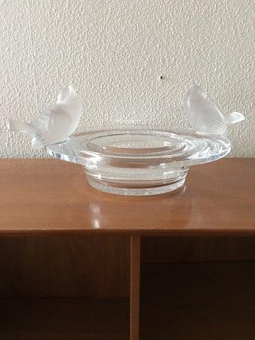 Lalique Glasskål med to Fugle. 1960'erne. - Danam Antik