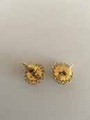 Georg Jensen 18K Guld Øreskruer Prydet med Perle. - Danam Antik