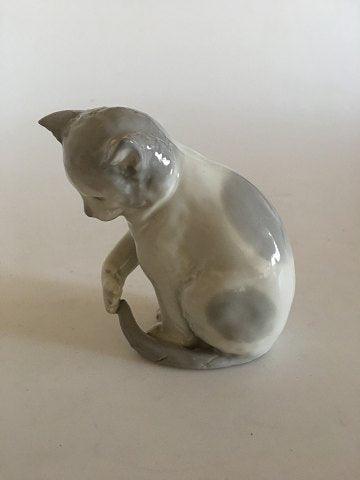 Heubach Porcelæns Figurine af Kat - Danam Antik