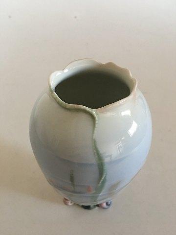 Heubach Art Nouveau Vase med Undersøisk Havdekoration - Danam Antik