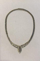 Georg Jensen & Wendel 18K Hvidguld Halscollier med Brillanter - Danam Antik