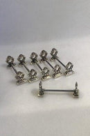 Georg Jensen Sterling Sølv Konge Knivstol No 174 / 62(Sæt på 6) - Danam Antik