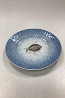 Sæt på 12 Bing og Grøndahl Blå Tone Fisketallerkener motiv 1 til 12 - Danam Antik