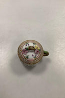 Sæt på 12 Antikke Royal Copenhagen Flora Danica Cremekopper No 20/3514 - Danam Antik