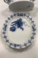 Royal Copenhagen Blå Blomst Svejfet Frugtkurv med fad No 1579 / 1580 - Danam Antik