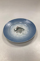 Sæt på 12 Bing og Grøndahl Blå Tone Fisketallerkener motiv 1 til 12 - Danam Antik